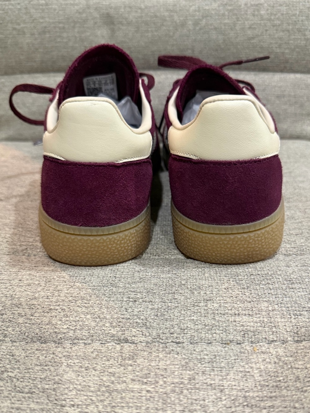 adidas Spezial Suede Sneakers in Burgundy and White with Gum Sole NWOT - Picture 5 of 9